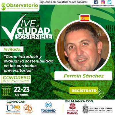 Conferencia inaugural en el congreso internacional  "Vive la ciudad sostenible", en Colombia.